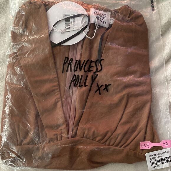 Princess Polly JUDE LONG SLEEVE BODYSUIT BROWN US 4 - Picture 5 of 5